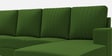 Roman Fabric LHS Sectional Sofa In Forest Green Colour Roman Fabric LHS Sectional Sofa In Forest Green Colour