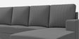 Roman Fabric LHS Sectional Sofa In Ash Grey Colour Roman Fabric LHS Sectional Sofa In Ash Grey Colour