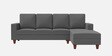 Roman Fabric LHS Sectional Sofa In Ash Grey Colour Roman Fabric LHS Sectional Sofa In Ash Grey Colour
