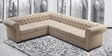 Royal Fabric Corner Sofa in Beige Colour in C Shape