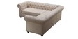 Royal Fabric Corner Sofa in Beige Colour in C Shape