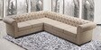 Royal Fabric Corner Sofa in Beige Colour in C Shape