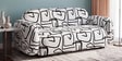 Royale Abstract Linear 2 Seater Polyester Upholstered Sofa 