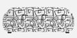 Royale Abstract Linear 3 Seater Polyester Upholstered Sofa 