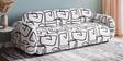 Royale Abstract Linear 3 Seater Polyester Upholstered Sofa 