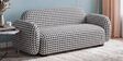 Royale Contemporary Houndstooth 2 Seater Polyester Upholstered Sofa In Geometric Pattern