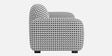 Royale Contemporary Houndstooth 2 Seater Polyester Upholstered Sofa In Geometric Pattern