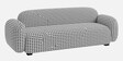 Royale Contemporary Houndstooth 3 Seater  Polyester Upholstered Sofa In Geometric Pattern
