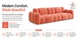 Royale Teak Wood Upholstered Sofa In Light Pink Colour Royale Teak Wood Upholstered Sofa In Light Pink Colour