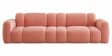 Royale Teak Wood Upholstered Sofa In Light Pink Colour Royale Teak Wood Upholstered Sofa In Light Pink Colour
