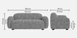 Royale Urban Maze 2 Seater Sofa In Black Colour