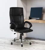 Buy Rome Executive Chair In Black Colour By High Living Online High Back Executive Chairs Chairs Furniture Pepperfry Product