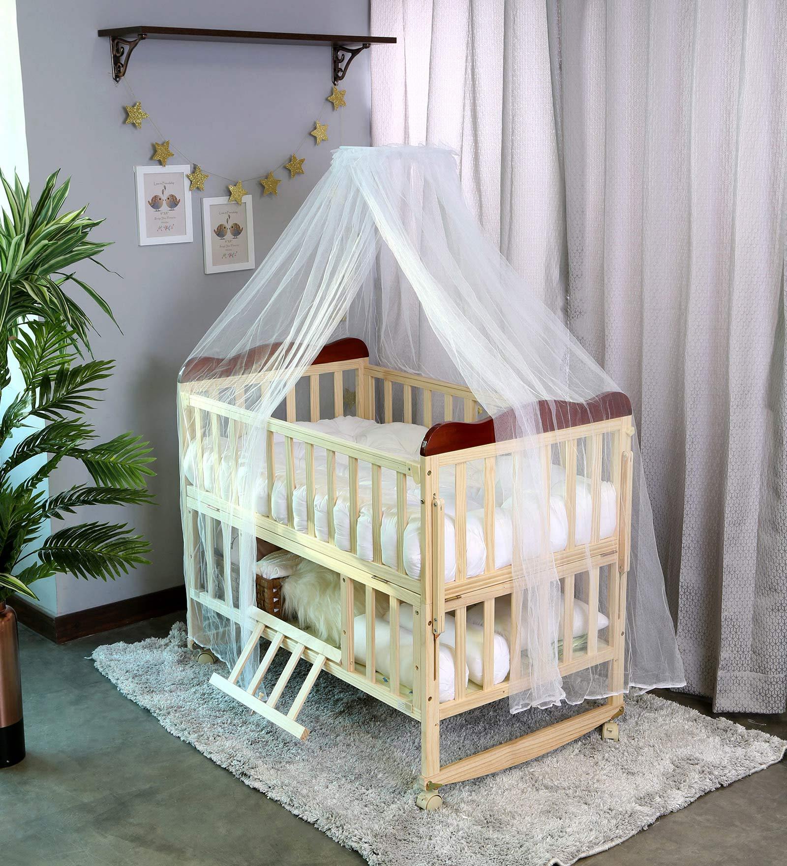 Buy Rocking Wooden Baby Cot by Mee Mee Online Cribs Cribs