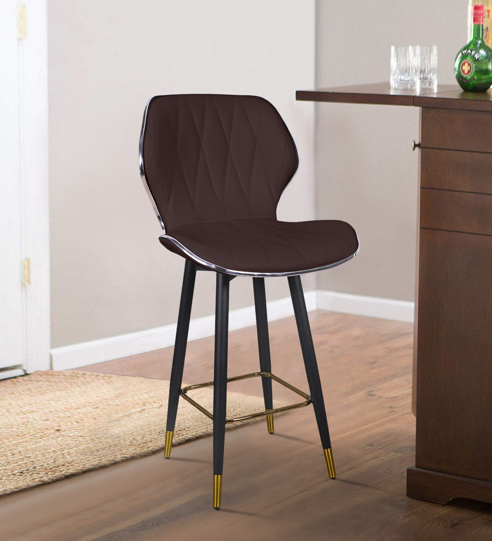 Rolex High Counter Bar Stool in Brown Colour