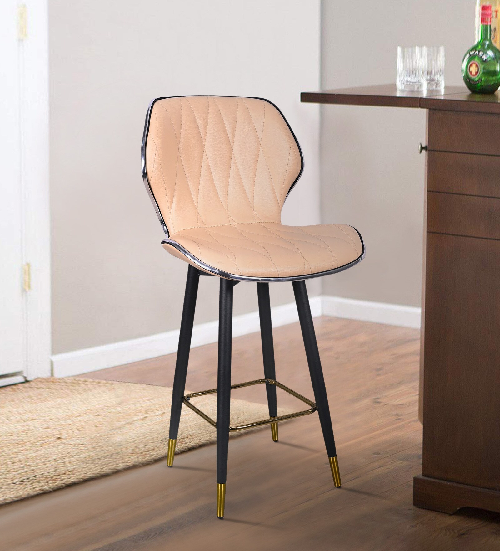 Rolex High Counter Bar Stool in Cream Colour