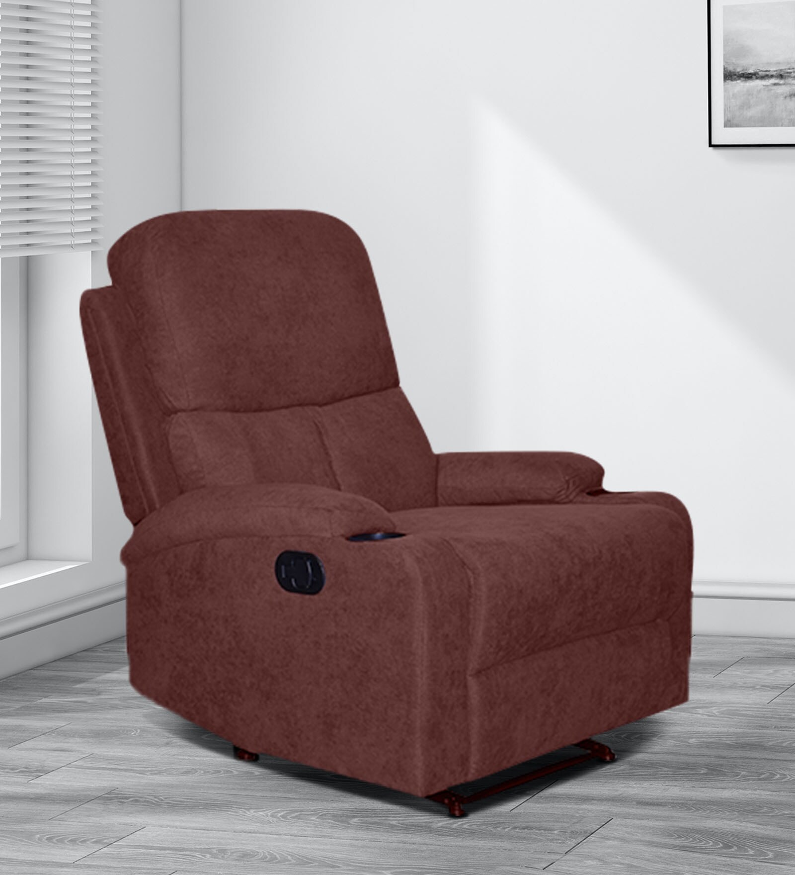 Roma 1 Seater Manual Recliner in Brown Colour