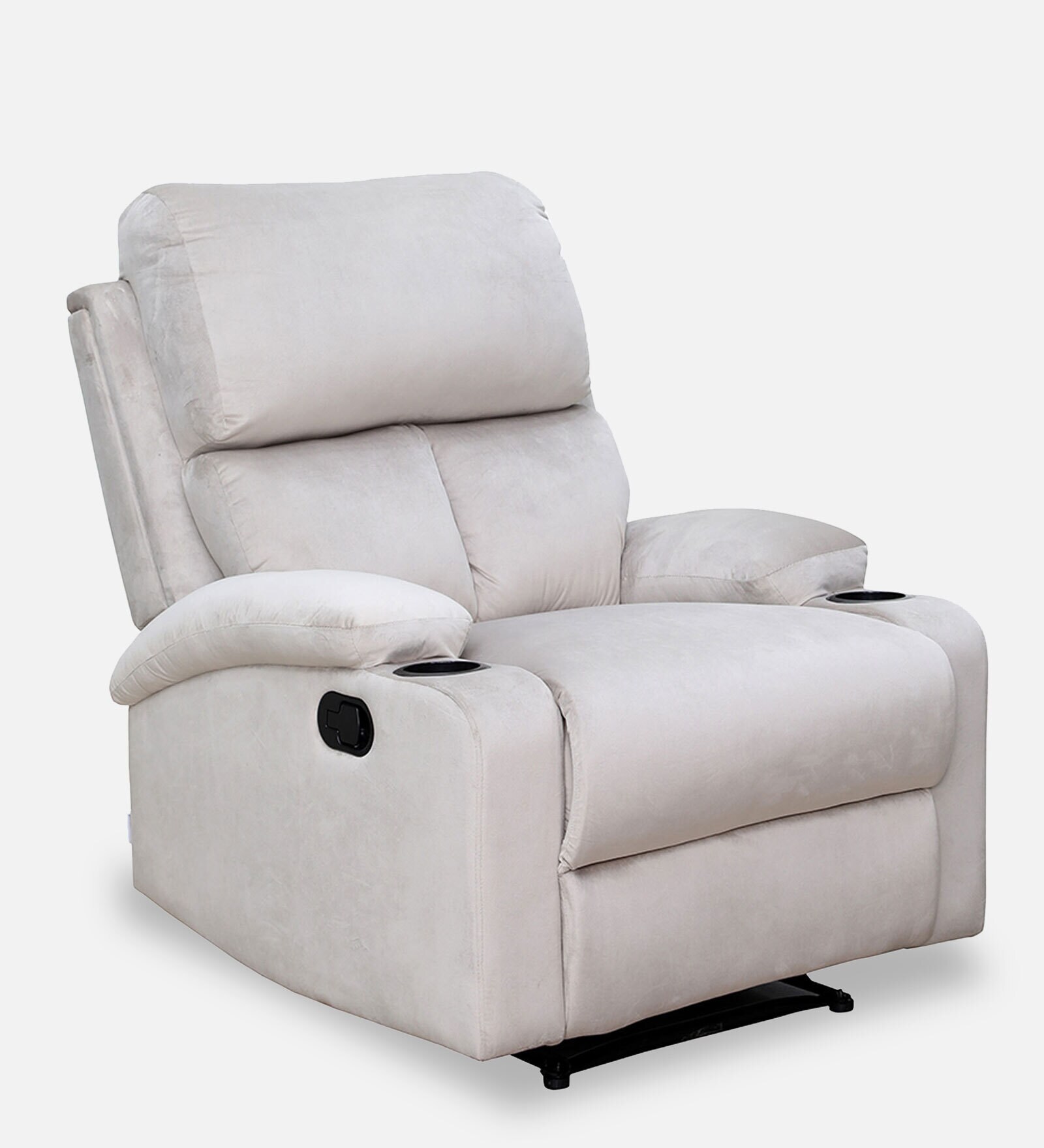 Roma Velvet Manual 1 Seater Recliner in Grey Colour Roma Velvet Manual 1 Seater Recliner in Grey Colour