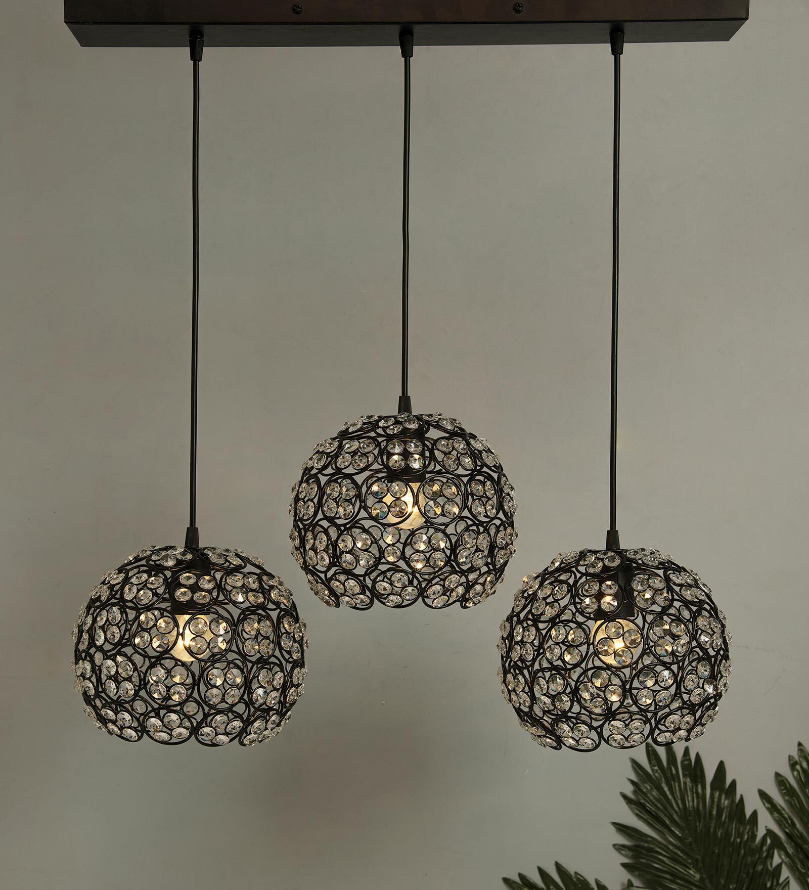 Romania Black Metal Cluster Hanging Light