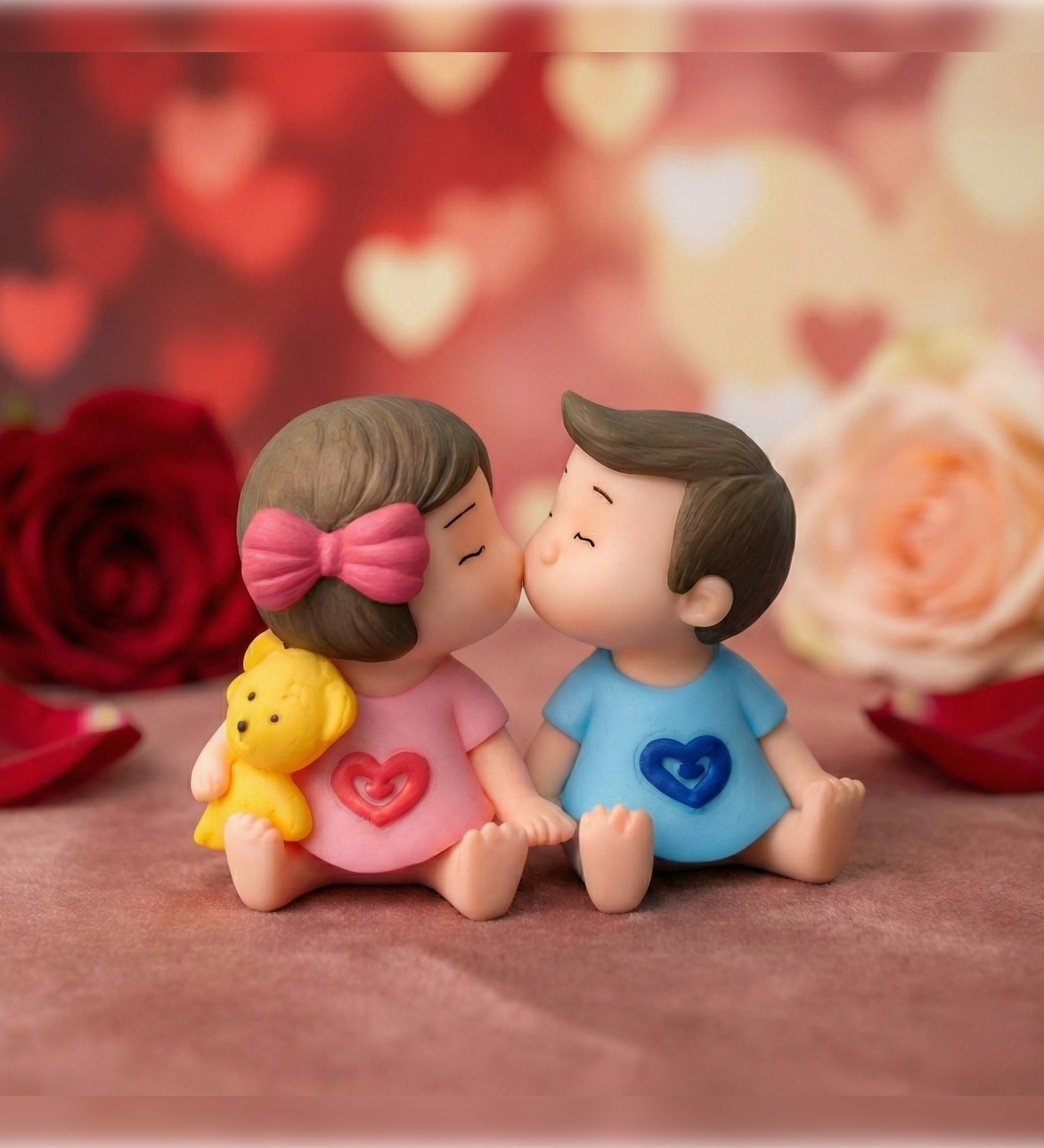 Romantic Kissing Couple Showpiece Valentine Gift
