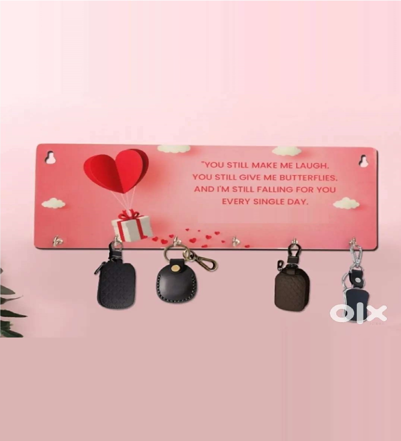 Romantic Quote Valentine Day Decorative Key Holder