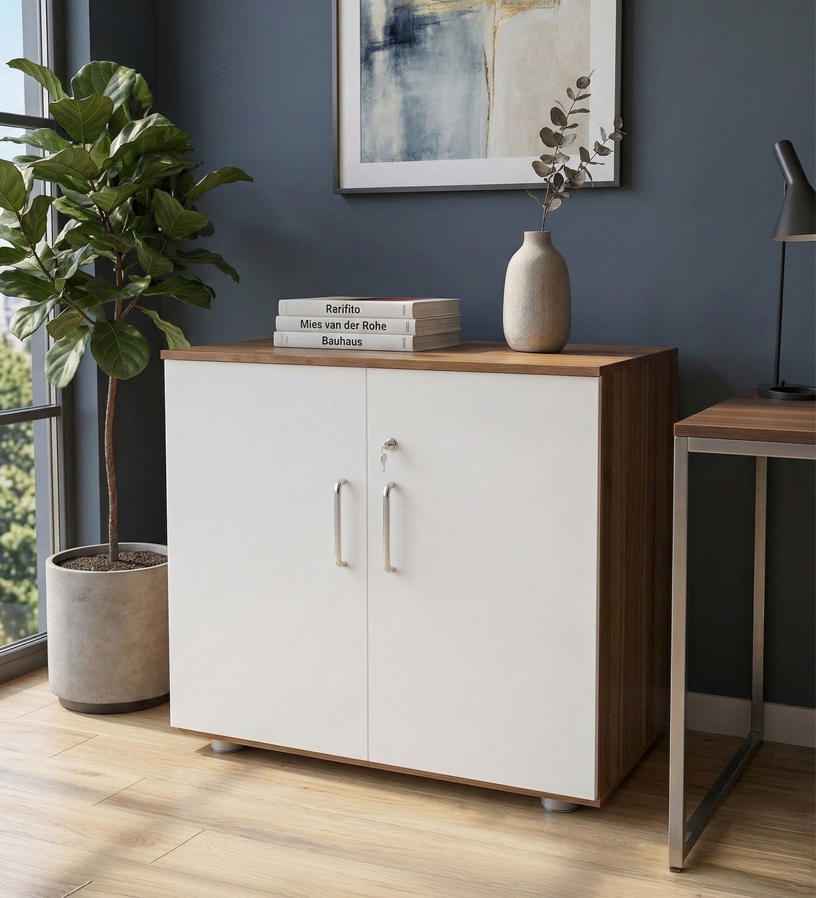 Ronald Filo Cabinet in Leon Teak Finish