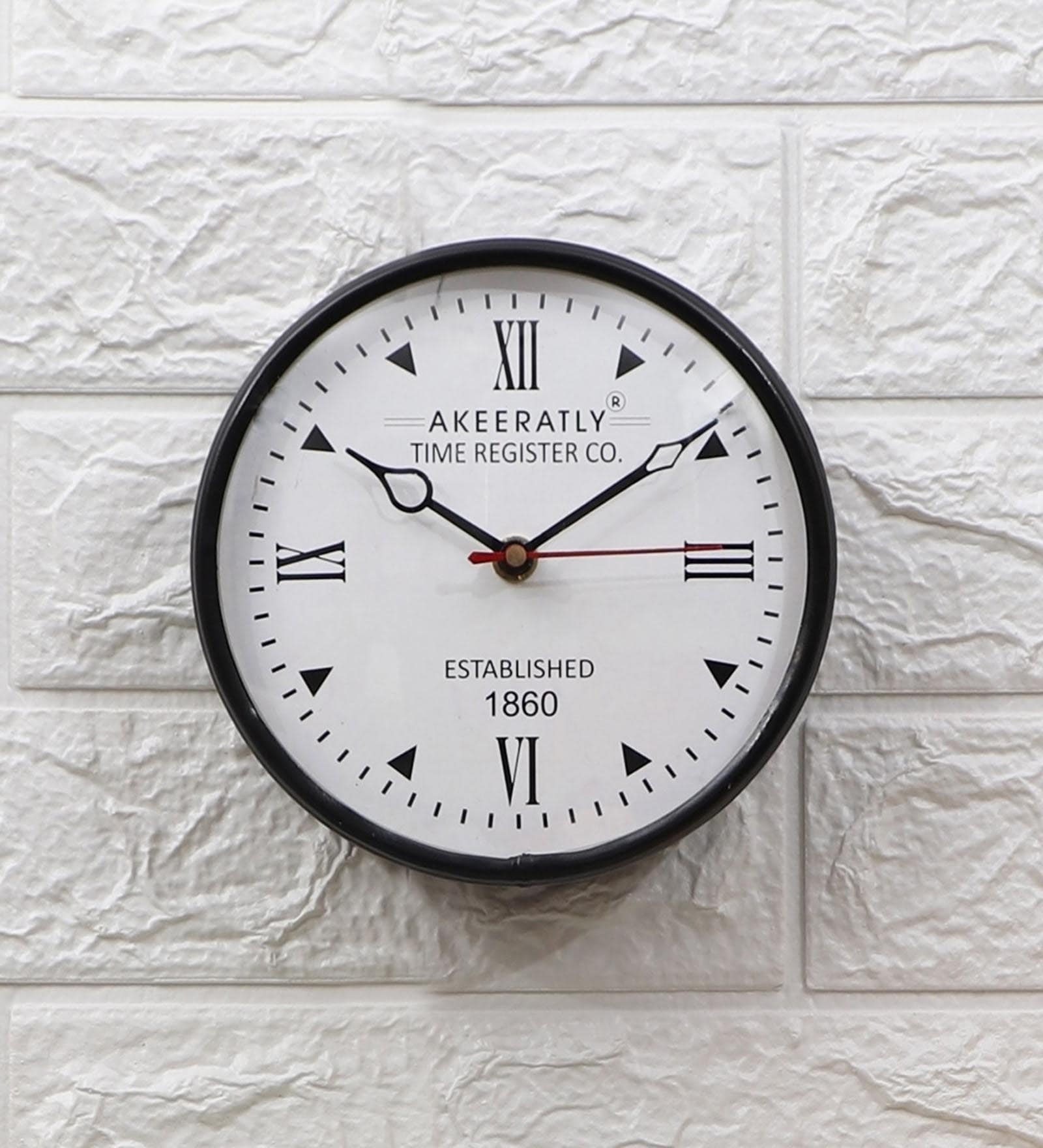 Vintage Quartz Metal Wall Clock