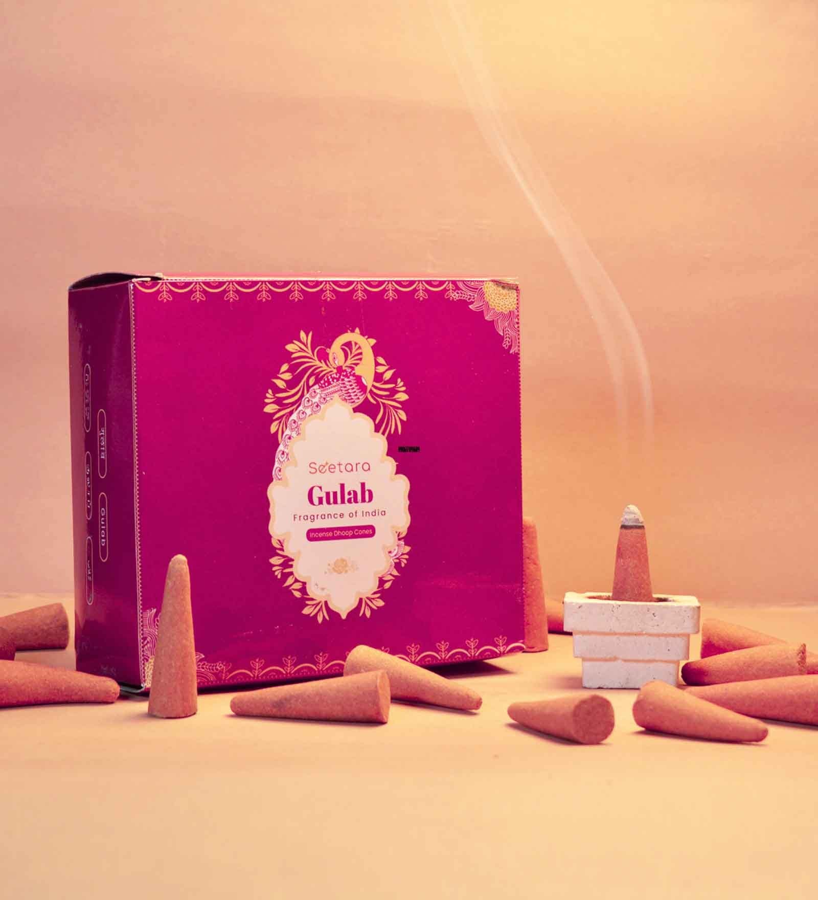 Rose Dhoop Cones (Pack Of 2)