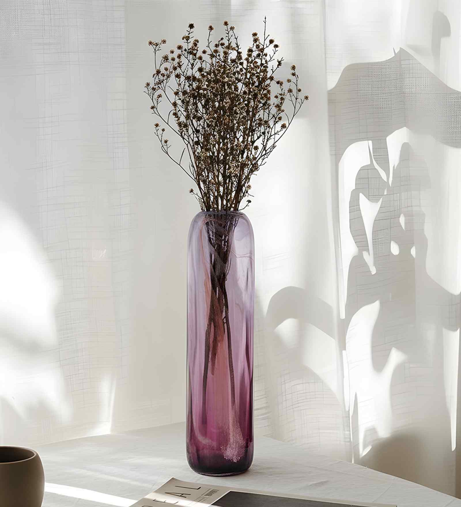 Rose Grandeur Tall Glass Vase L