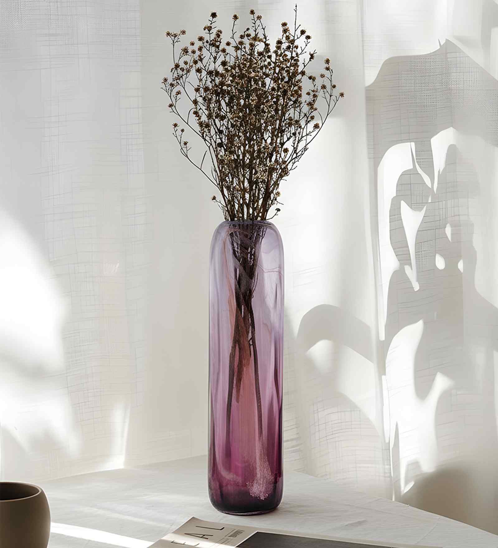 Rose Grandeur Tall Glass Vase M
