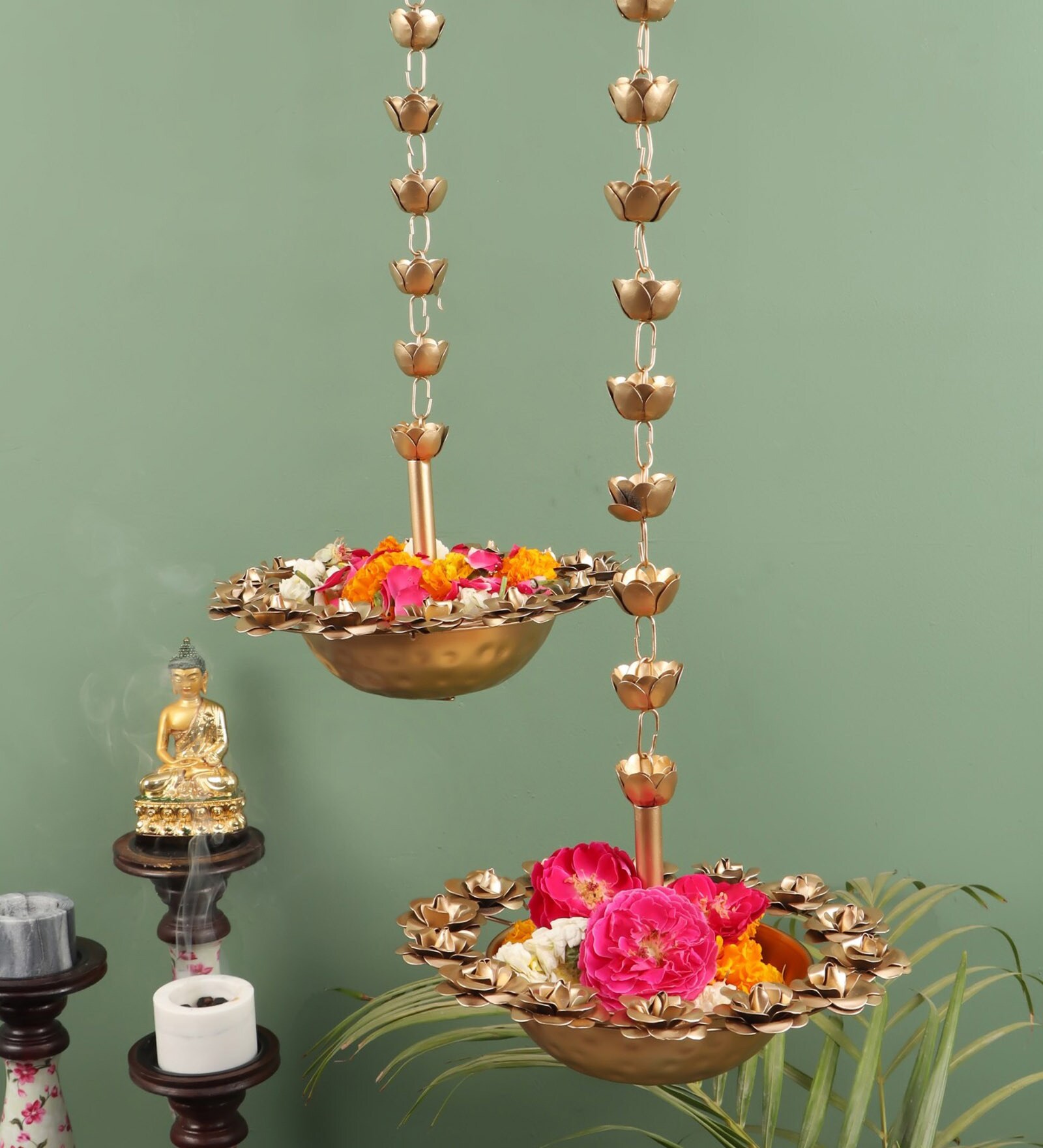 Rose Hanging Uruli Set of 2