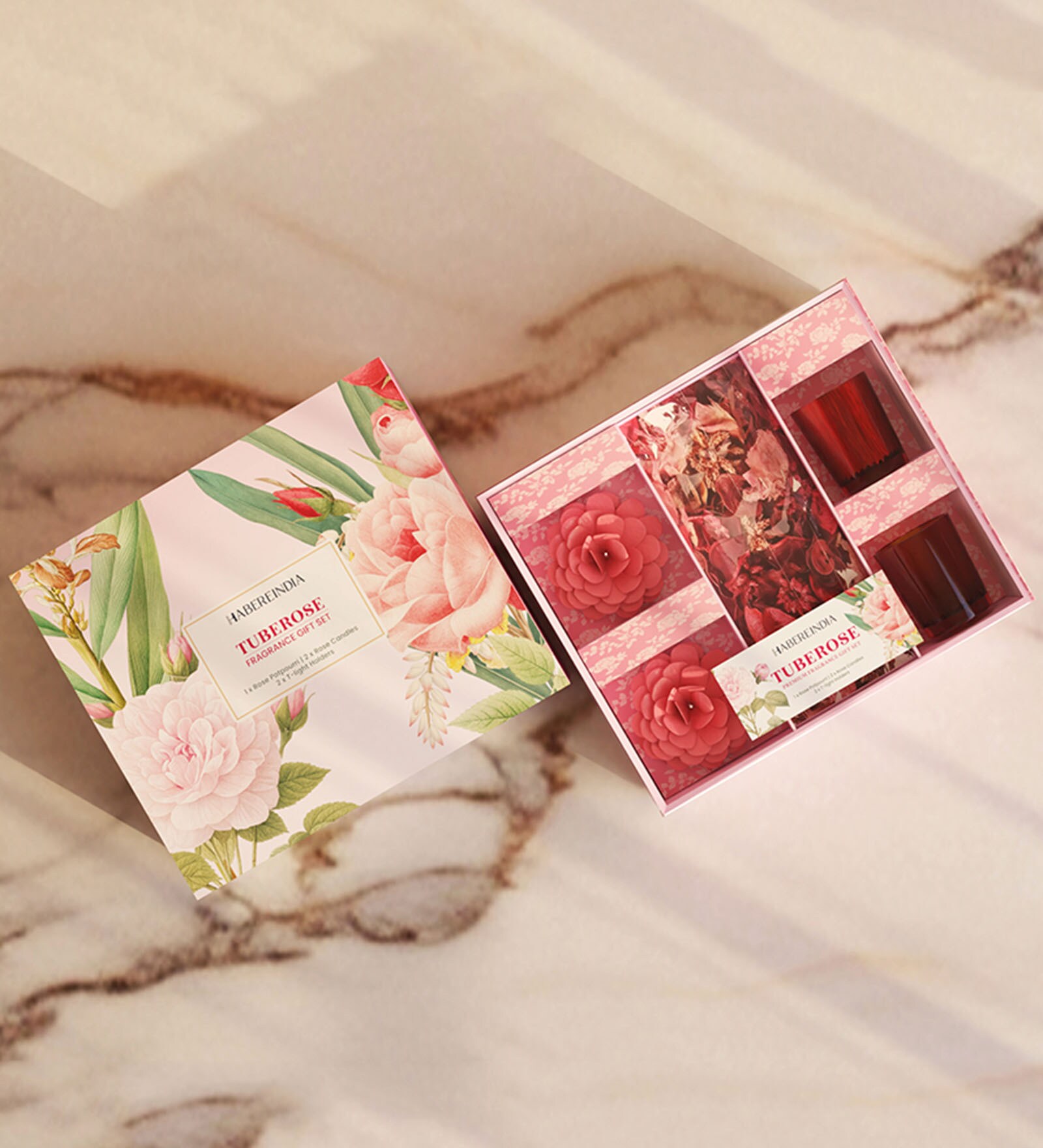 Set Of 4 Pink Wax Rose Scented Candle For Soothing Fragrance And Special Occasions