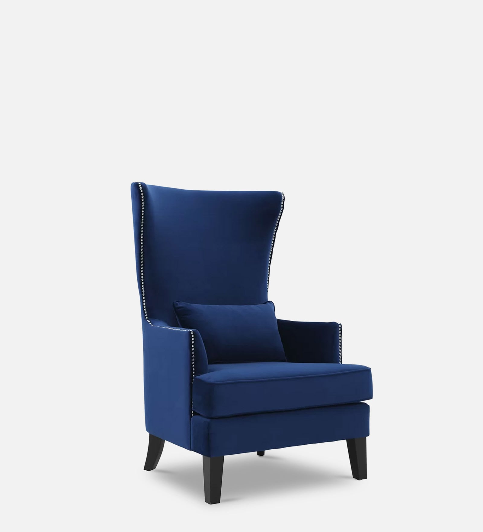 Rose Wing Chair in Navy Blue Colour