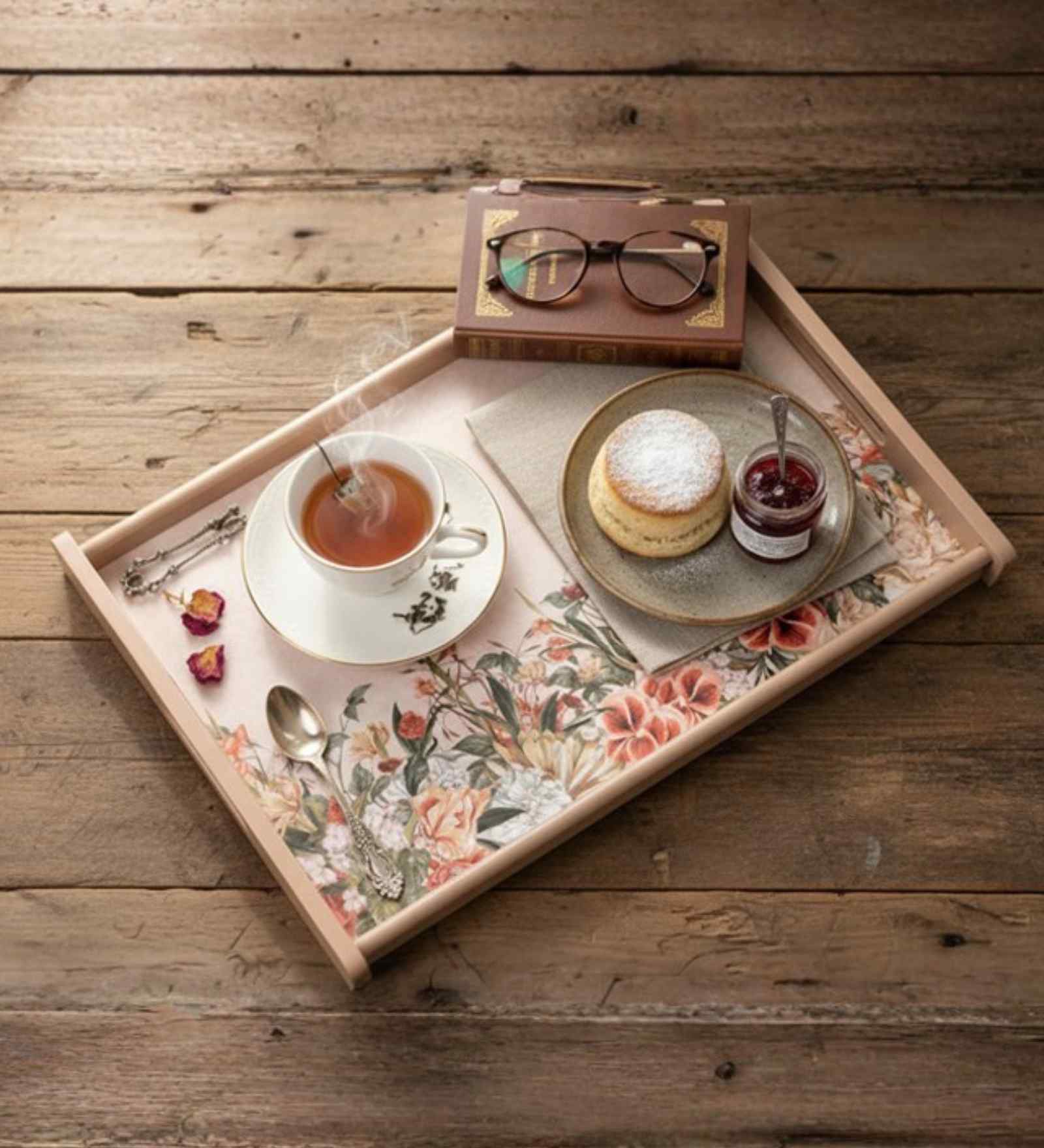 Rosemary Wooden Rectangle Tray-Large