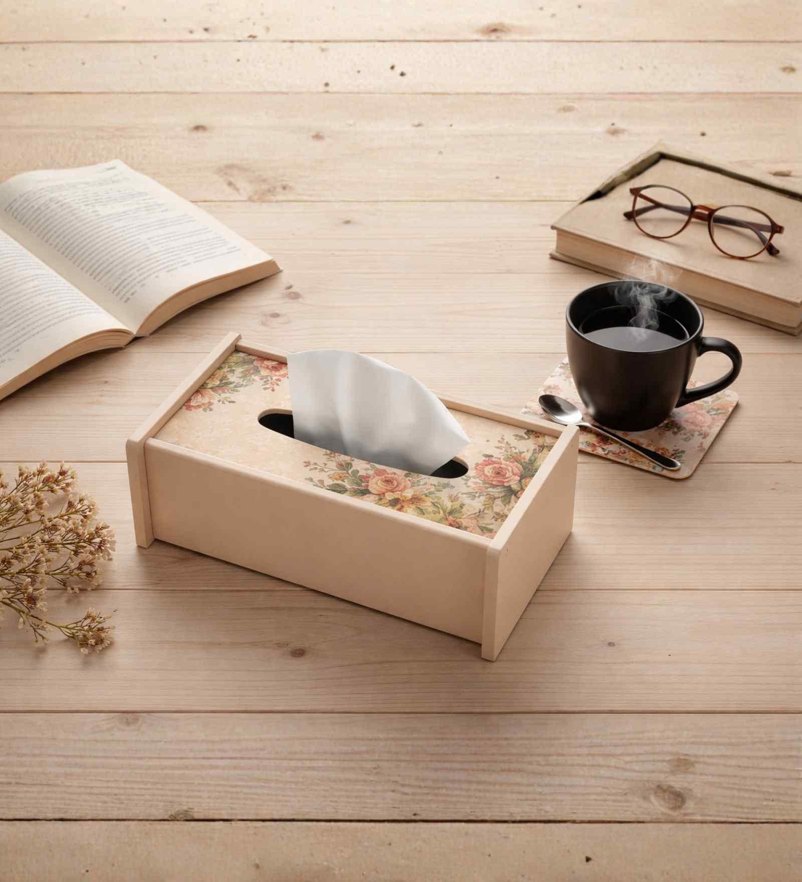 Rosemary Wooden Tissue Holder