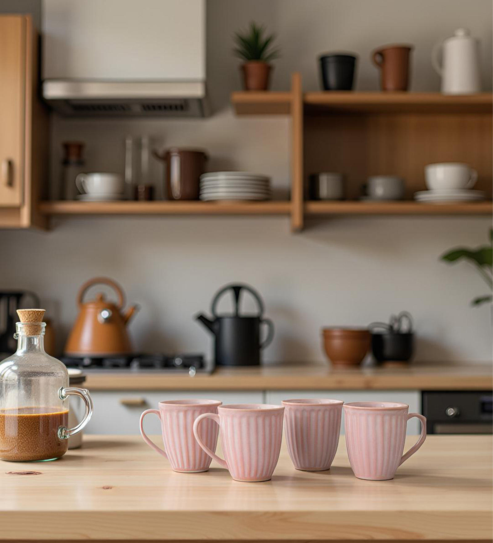 Rosewood Coffee Mug Set of 4 (350 ML Each) Microwave Safe Coffee Mugs