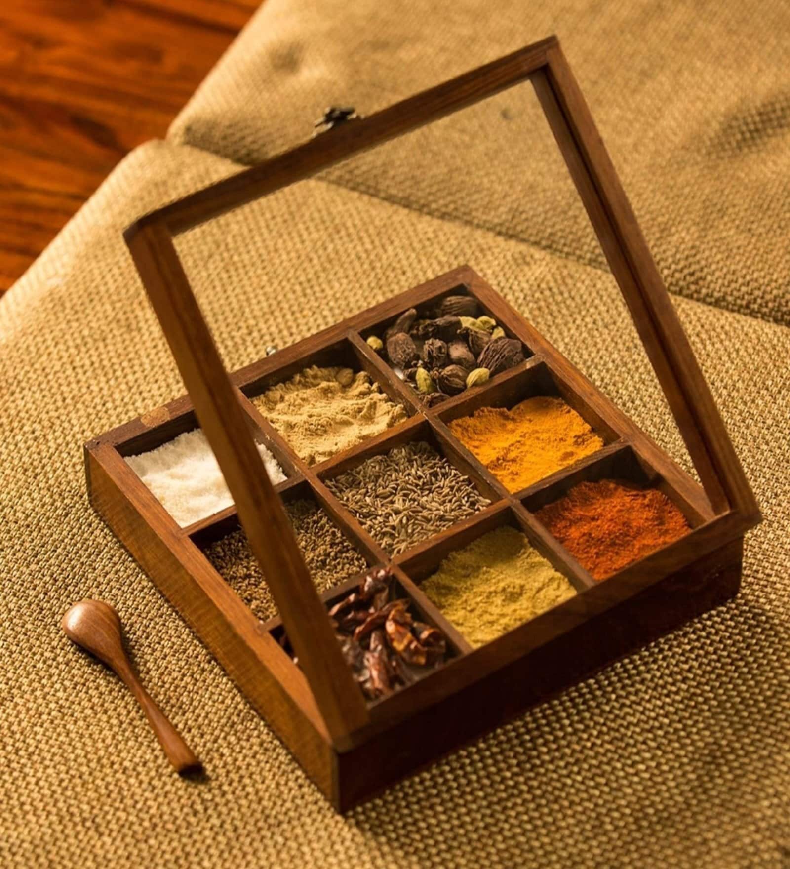 Rosewood Square Spice Box