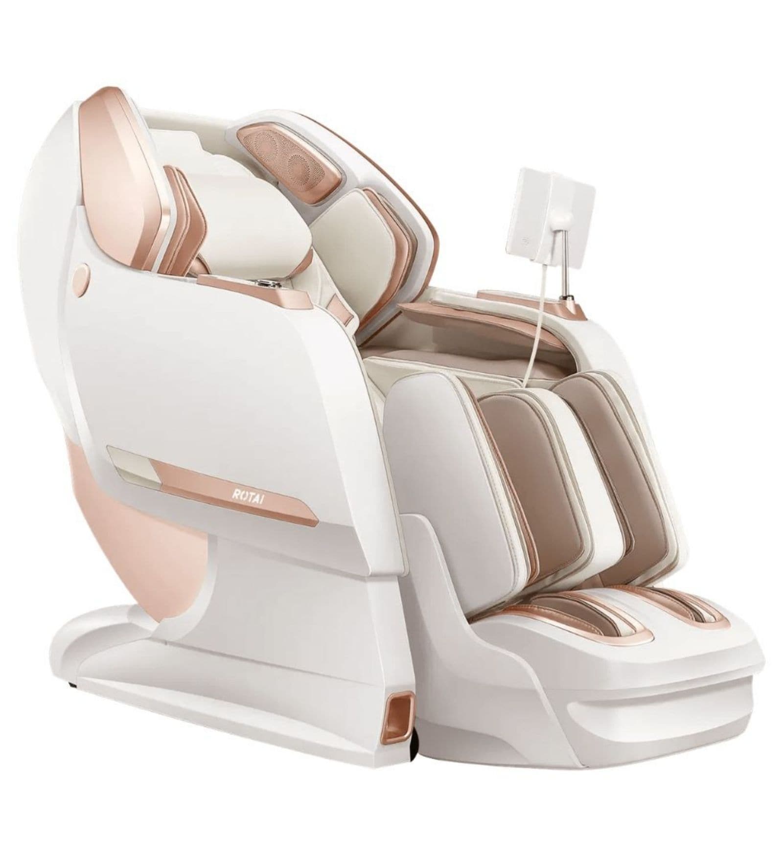 Rotai R ZENORA Leather Premium Massage Chair in White Colour Rotai R ZENORA Leather Premium Massage Chair in White Colour
