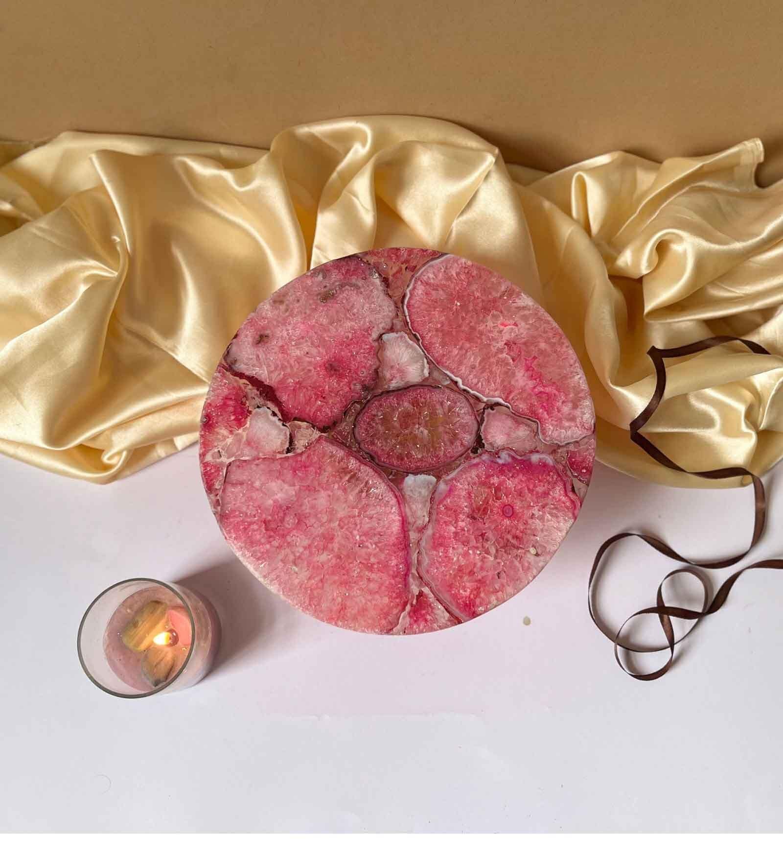 Pink Stone Cake Stand