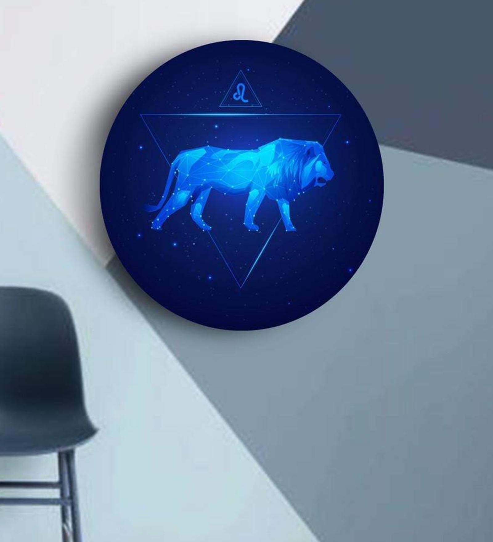 Round Blue Beyond The Bluest Skies Zodiac Canvas Art Print