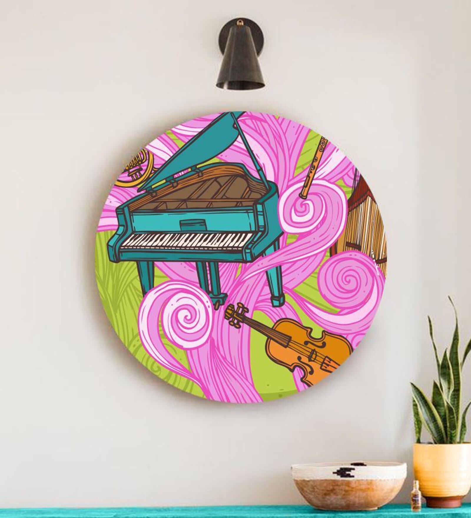 Round Blue On Trippy Beats Canvas Art Print