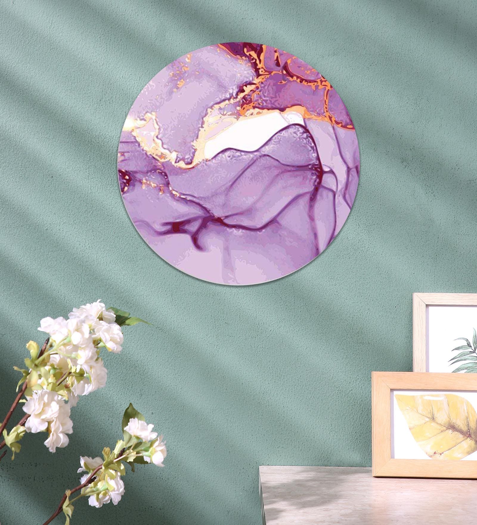 Round Blue Richness Of The Marble Canvas Art Print