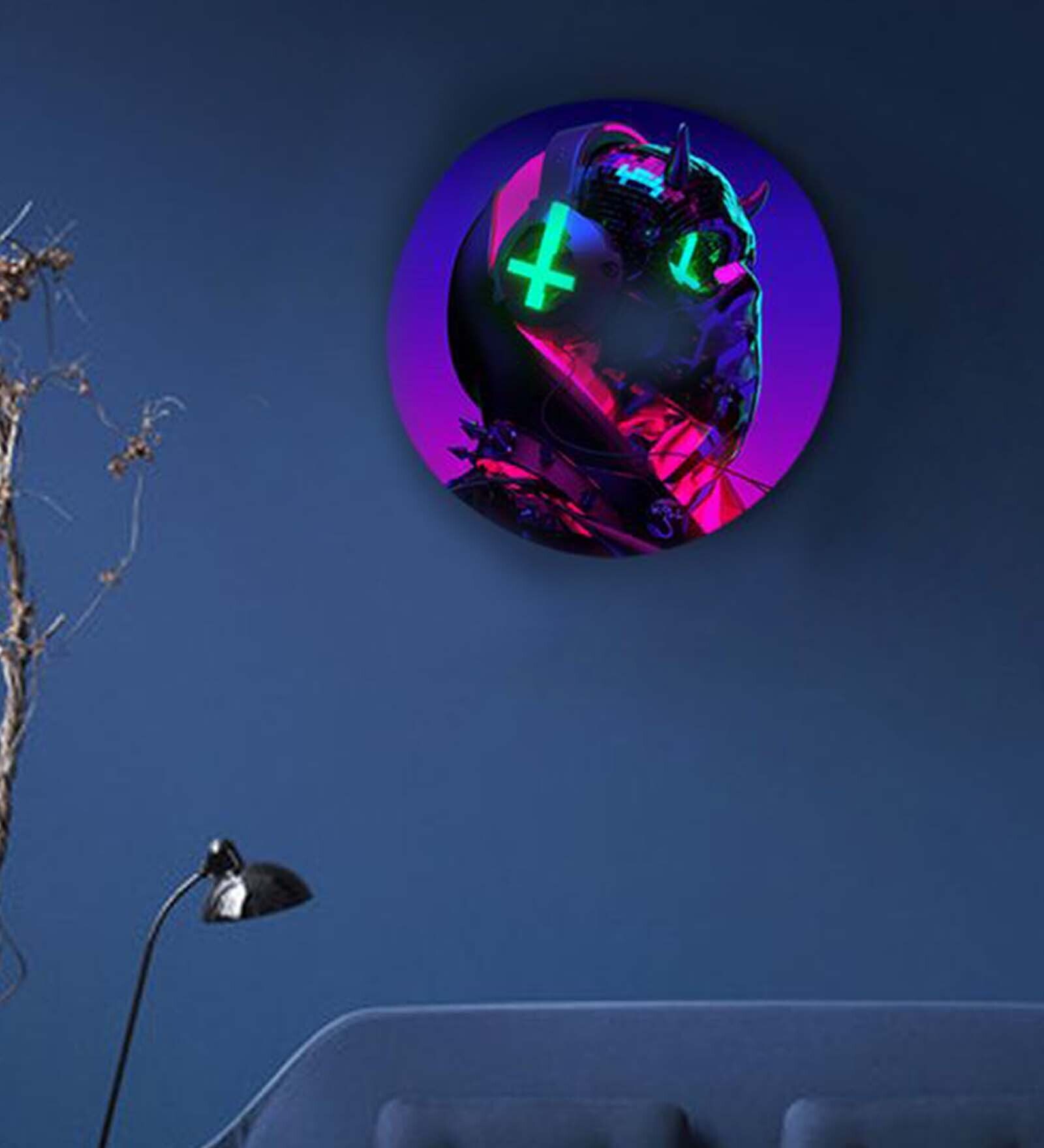 Round Blue True Pop Art Party Canvas Art Print