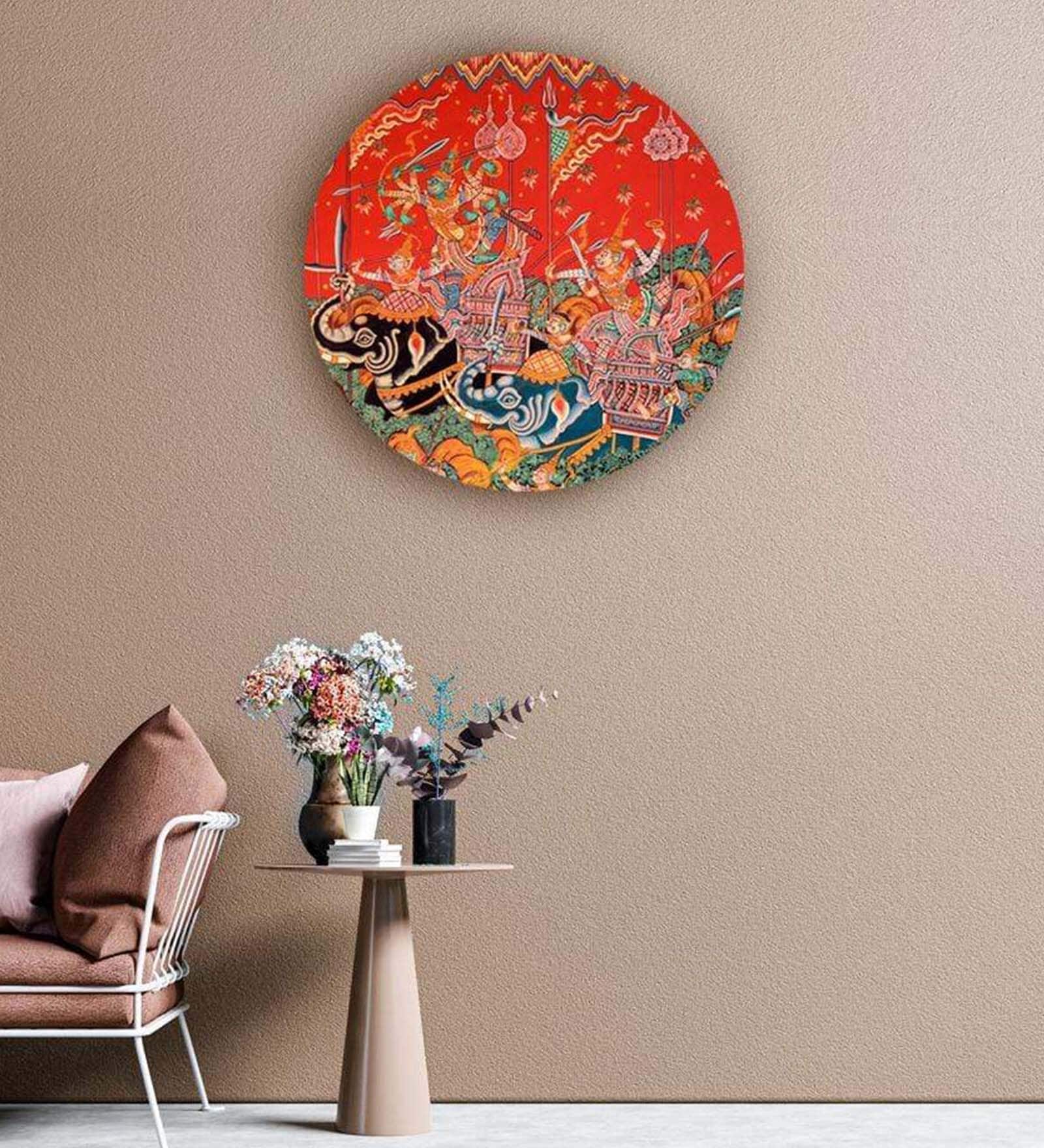 Round Brown Caught In Action Canvas Art Print