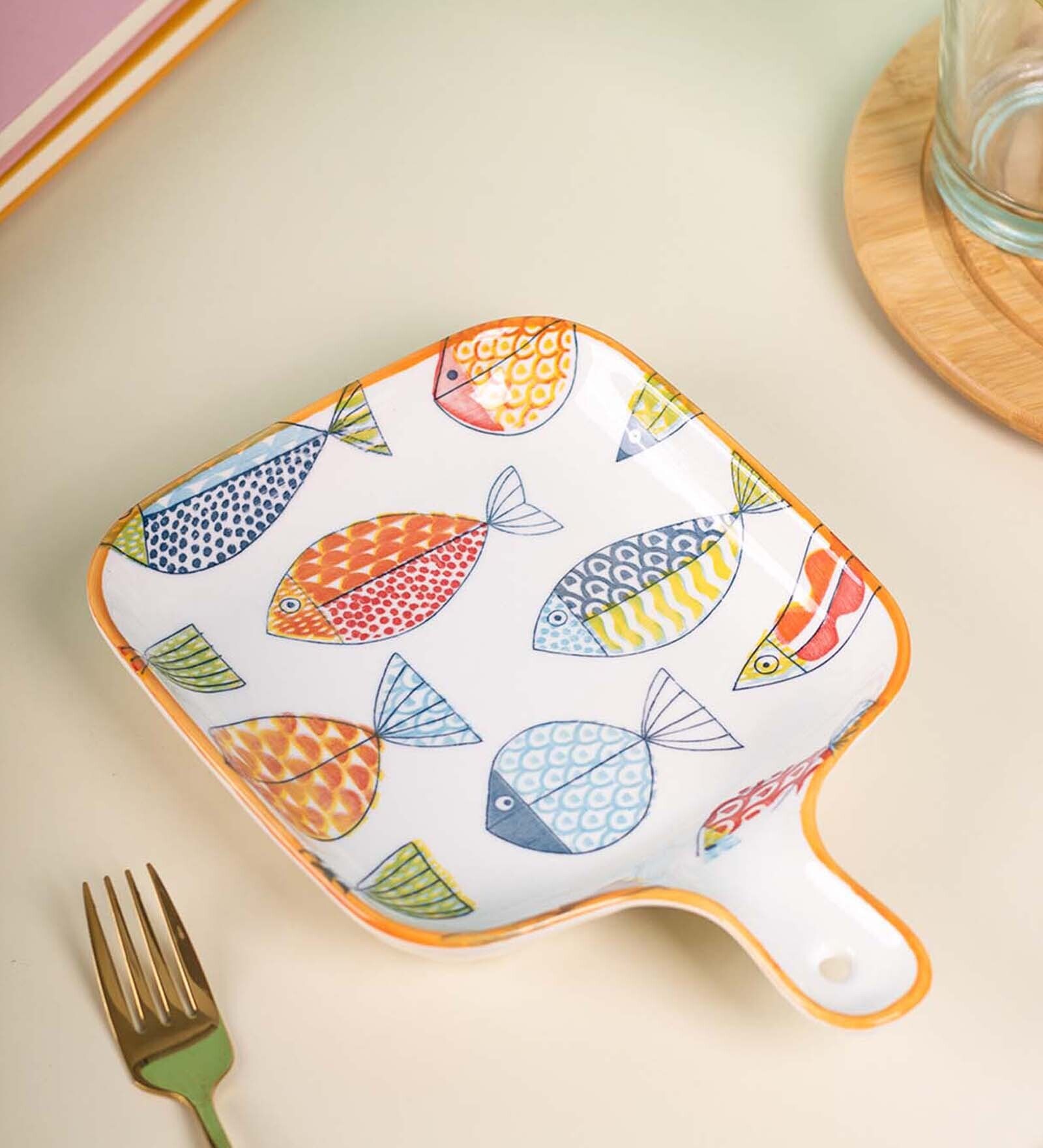 Round Ceramic Serveware Plate