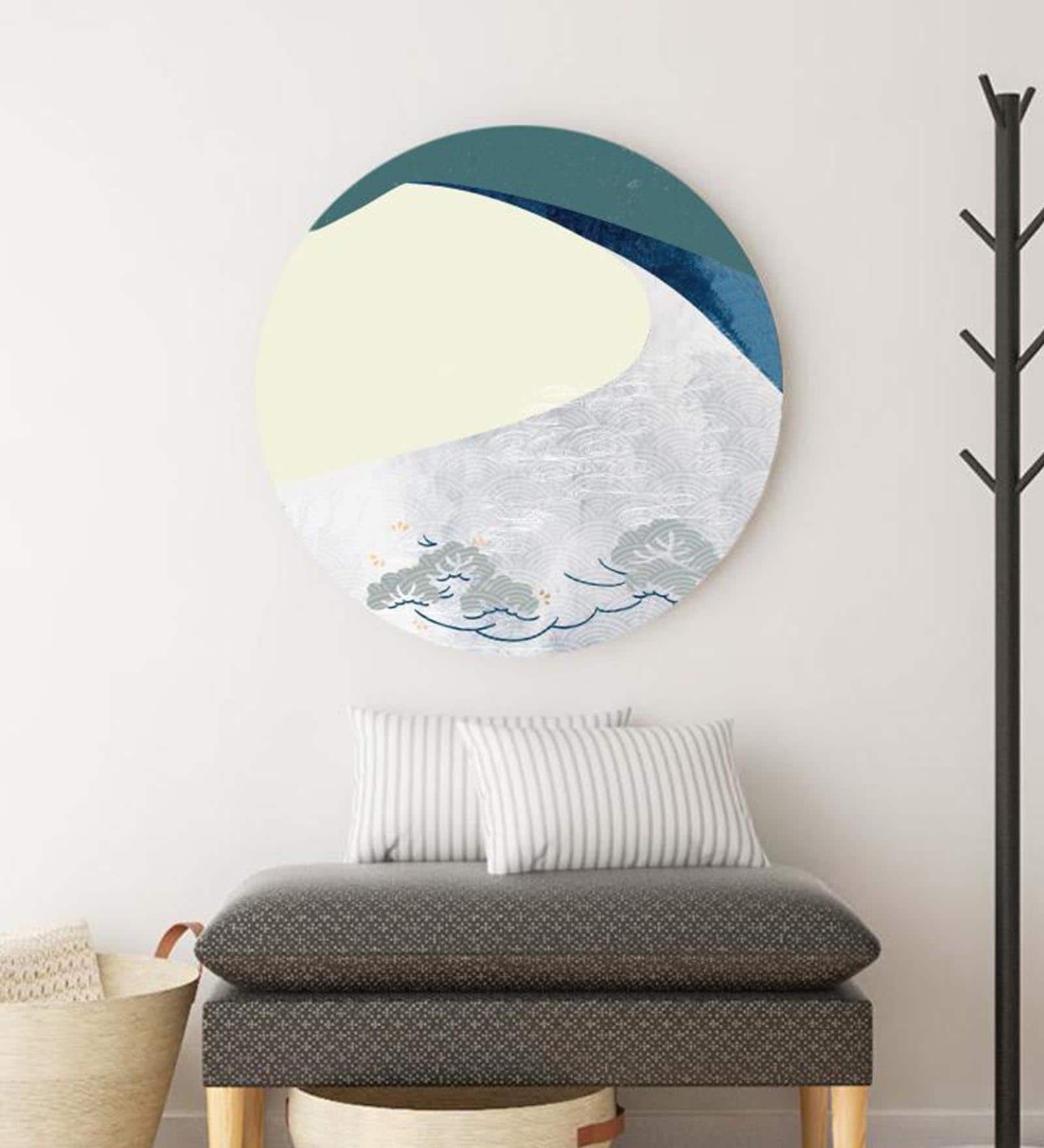 Round Multicolour Besides The Sand Dunes Canvas Art Print