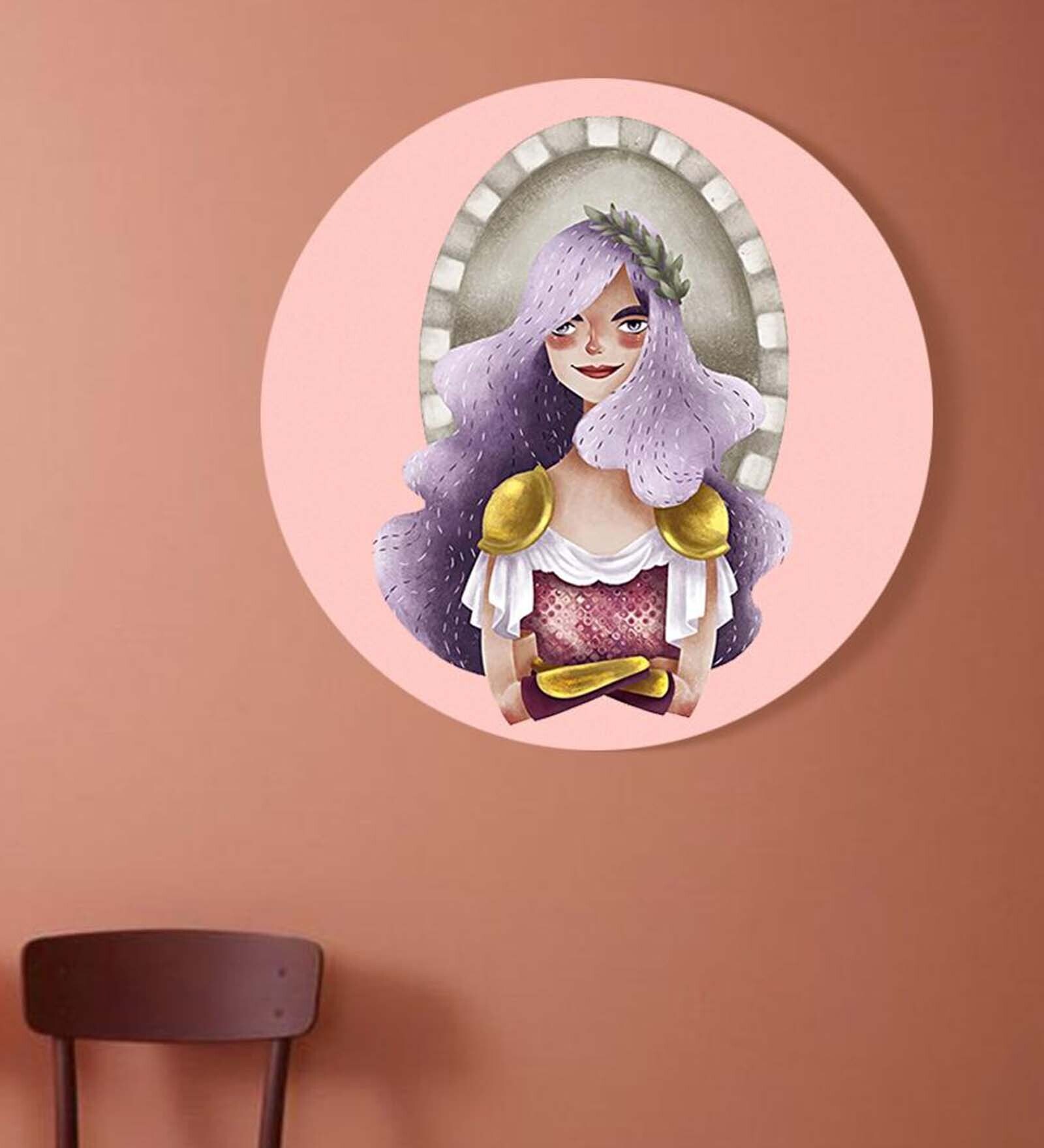 Round Multicolour Blessings Of Greek Gods Canvas Art Print