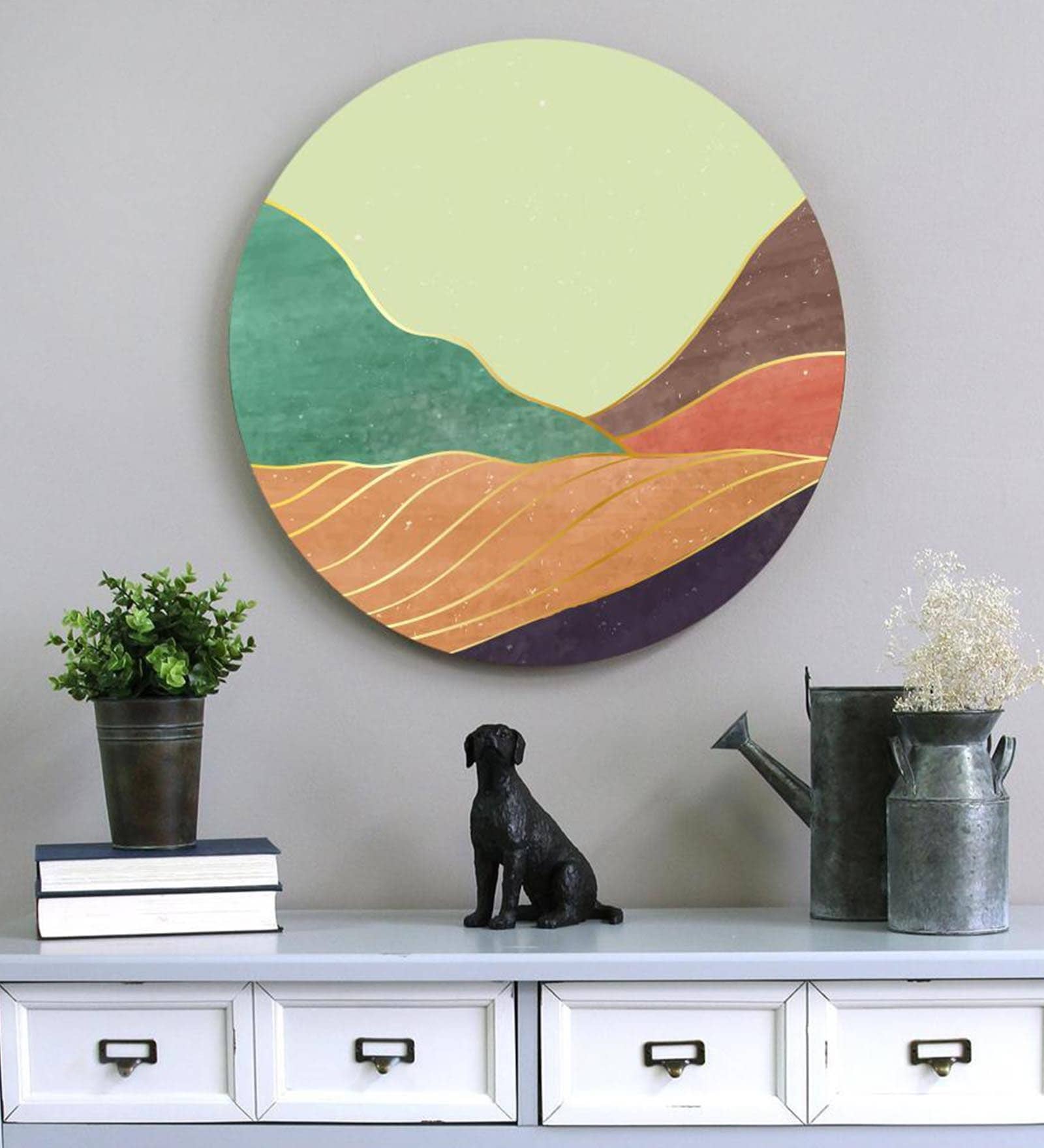 Round Multicolour Colors Around Us Canvas Art Print