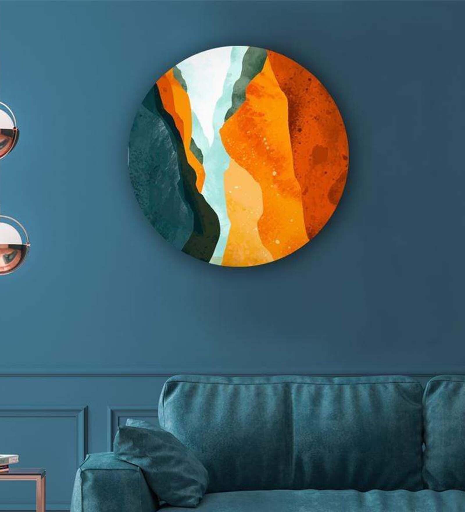 Romantic Image Multicolour Canvas Framed Wall Plates