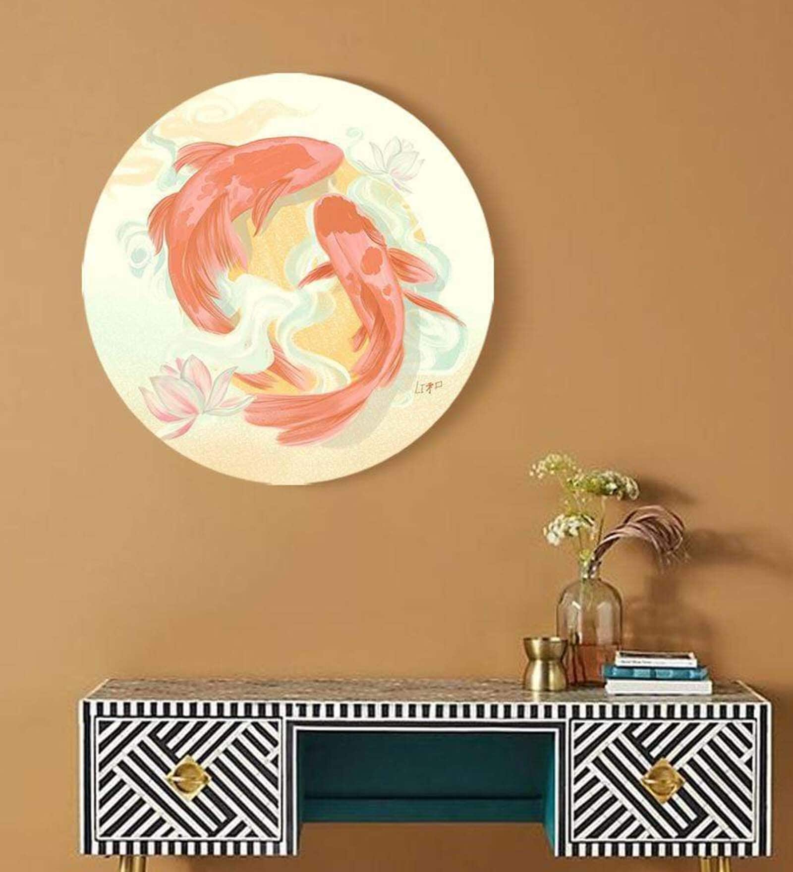 Nobleistic Creation Multicolour Canvas Framed Wall Plates