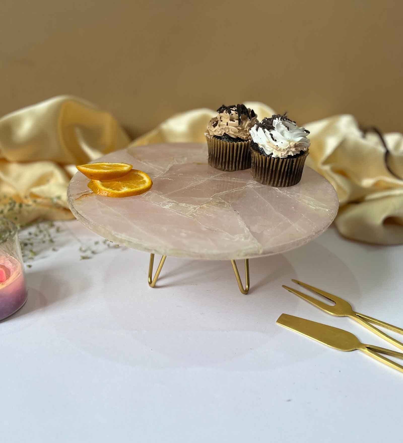 Pink Stone Cake Stand